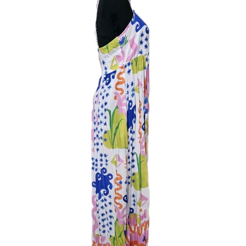 Paper Heart Colorful Maxi Dress with Abstract Print-Size Medium - Picture 10 of 17